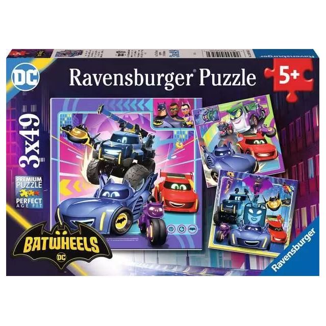 Bat Wheels 3x49 pc Puzzle