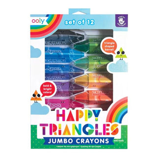 Happy Triangles Jumbo Crayons 