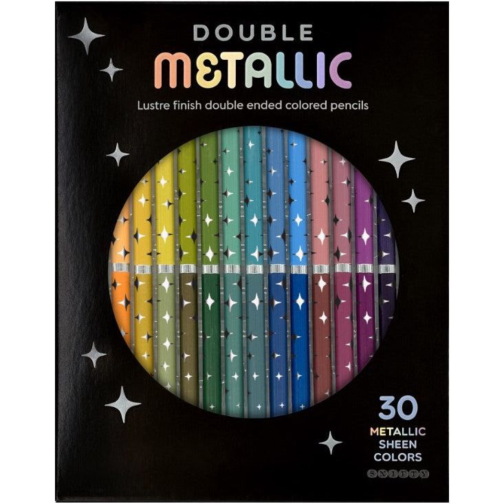 Double Ended Metallic Colored Pencil Set