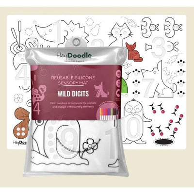 Sensory Coloring & Doodle Mat Wild Digits
