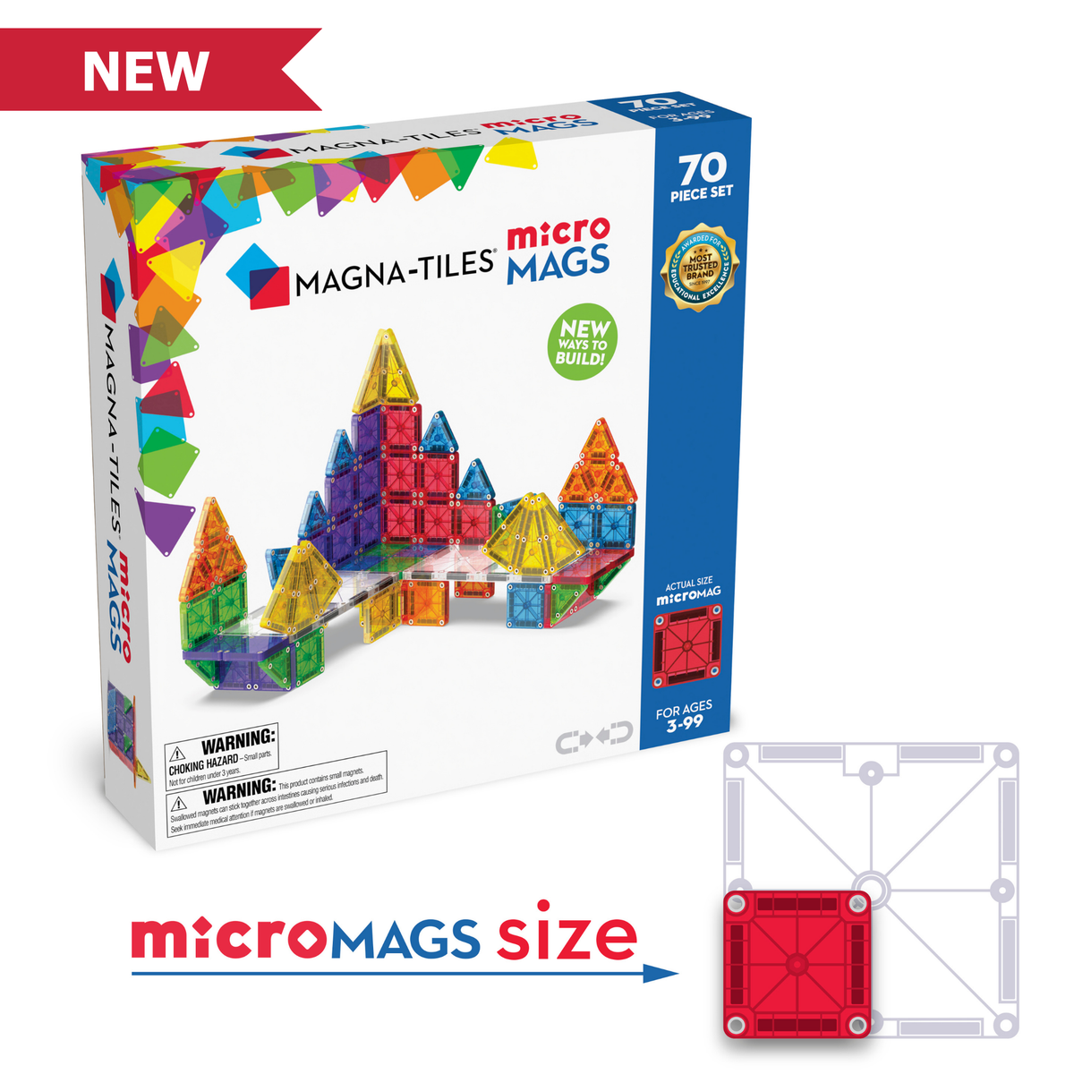 Magna-Tiles microMAGS 70 Piece Set