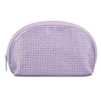 Rhinestone Cosmetic Bag - Oval Lavender