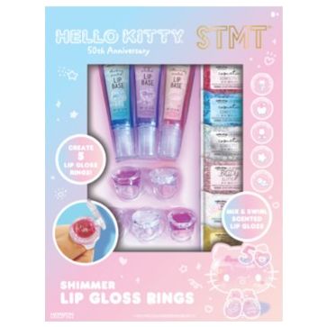 Hello Kitty Shimmer Lip Gloss & Rings