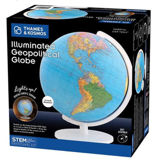 Illuminated Geopolitical Globe 