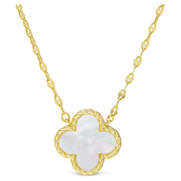 Mother of Pearl Clover Necklace