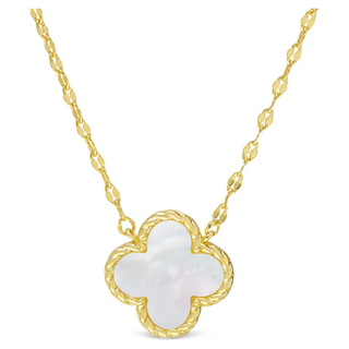 Mother of Pearl Clover Necklace 