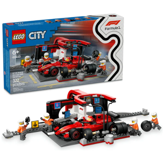 F1 Pit Stop & Pit Crew with Ferrari Car