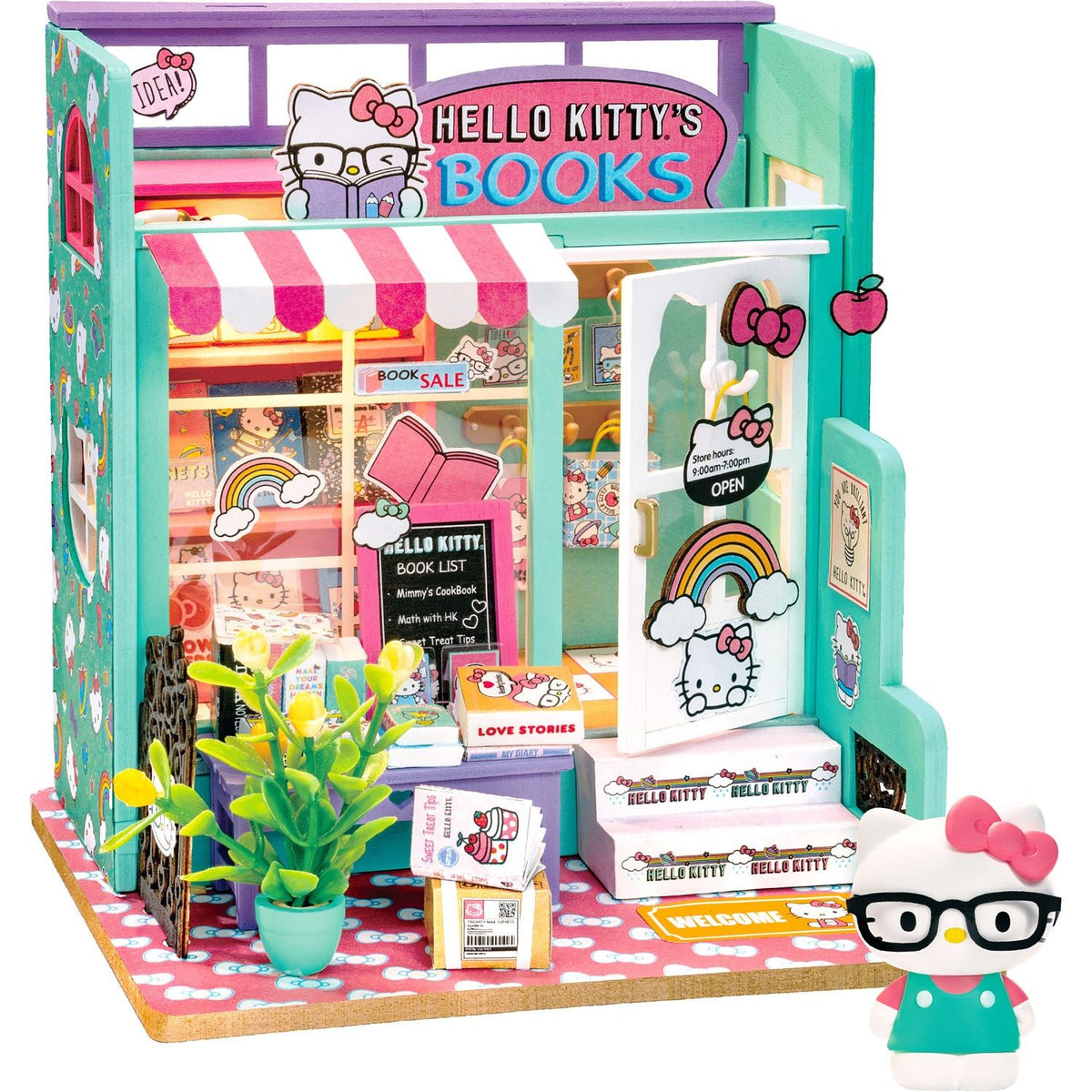 Hello Kitty Bookstore DIY Miniature House Kit