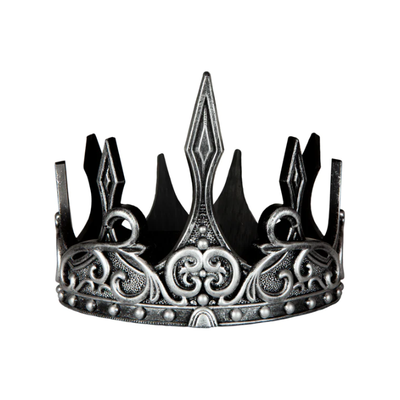 Medievel Crown Silver & Black