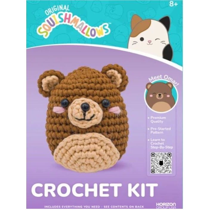 Squishmallow Crochet Kit Omar Bear