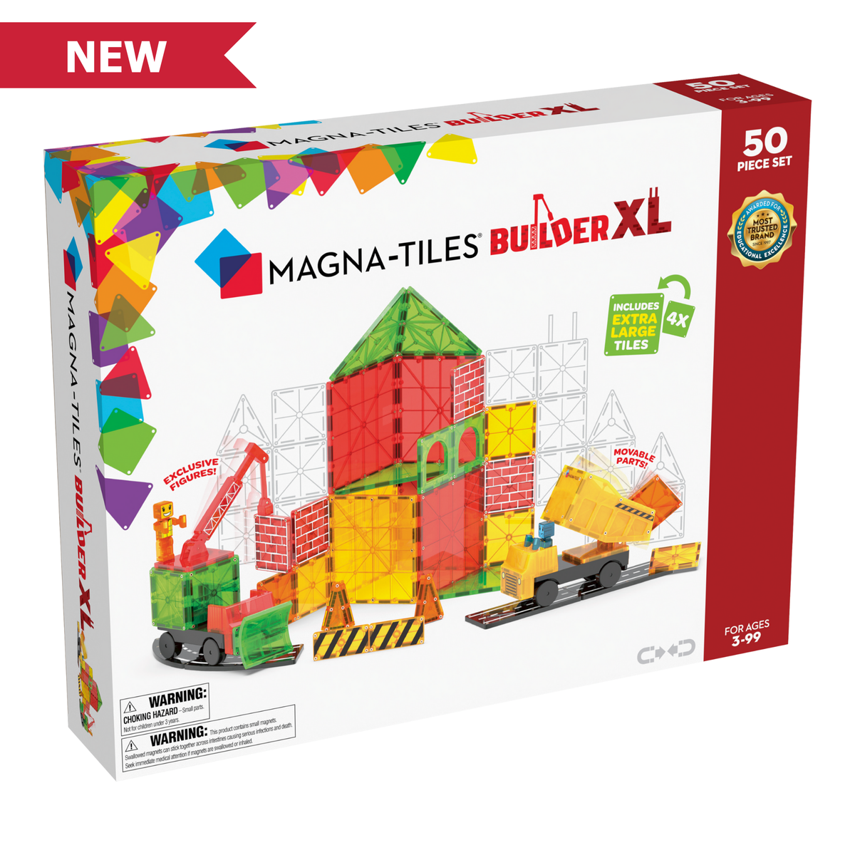 Magna-Tiles Builder XL 50 Piece Set