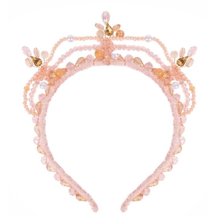 Blushing Crystals Beaded Tiara