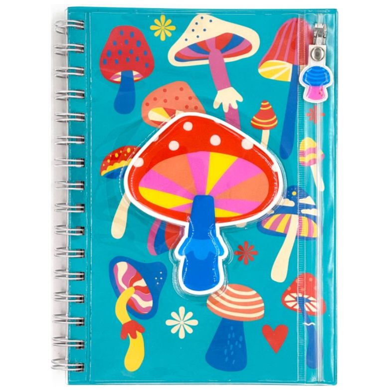 Mushrooms Pencil Pouch Journal