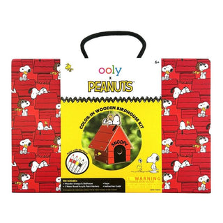 Peanuts Color-in Wooden Birdhouse Kit 