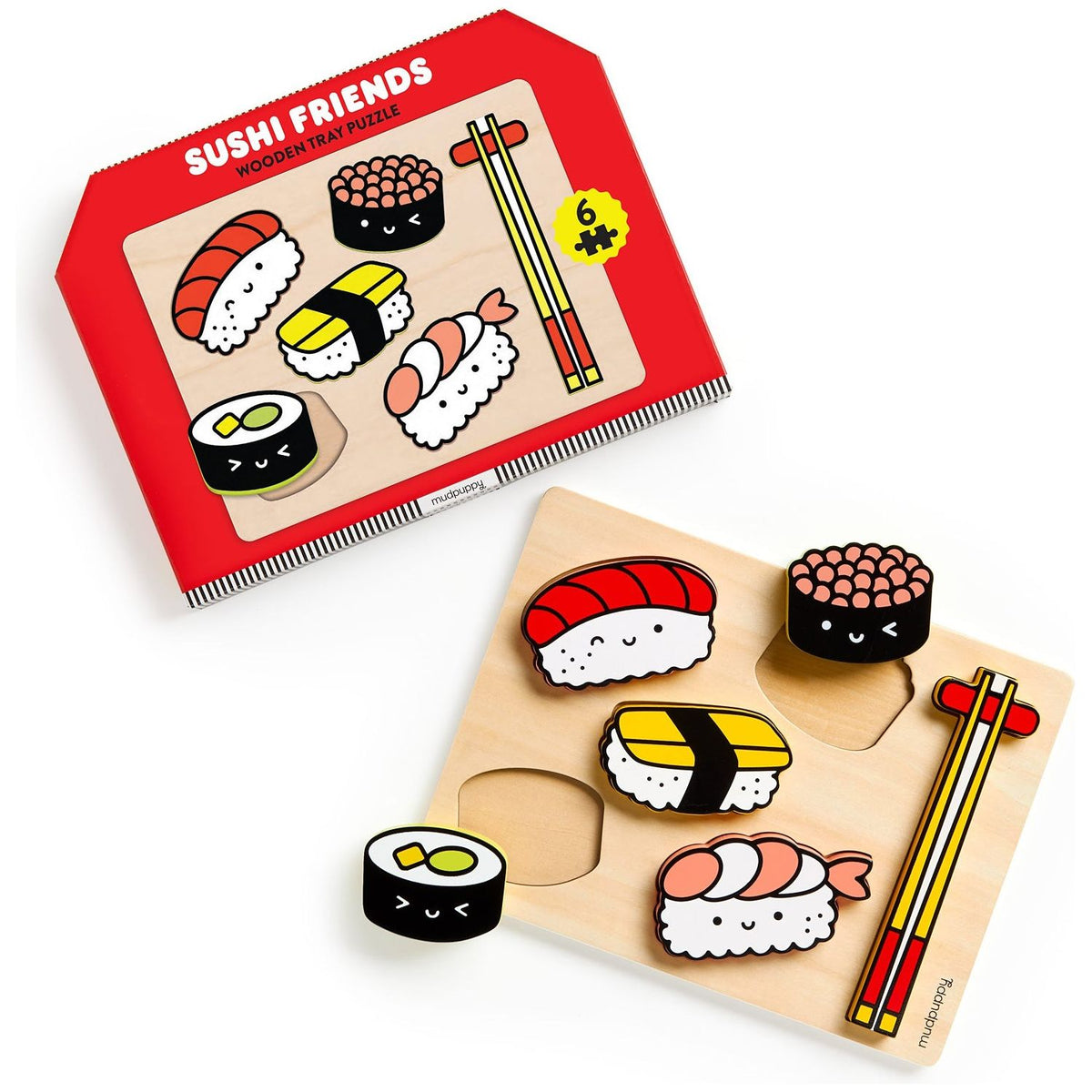 Sushi Friends Wooden Tray Puzzle