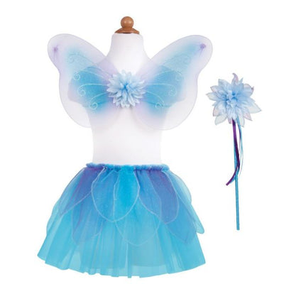Fancy Flutter Skirt with Wings & Wand Blue