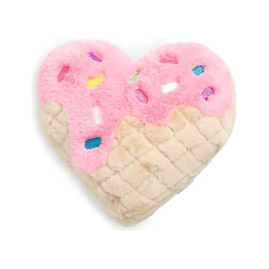 Waffle Heart Furry Pillow