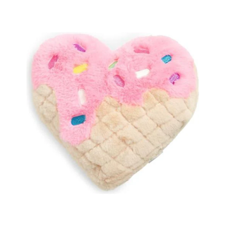 Waffle Heart Furry Pillow 