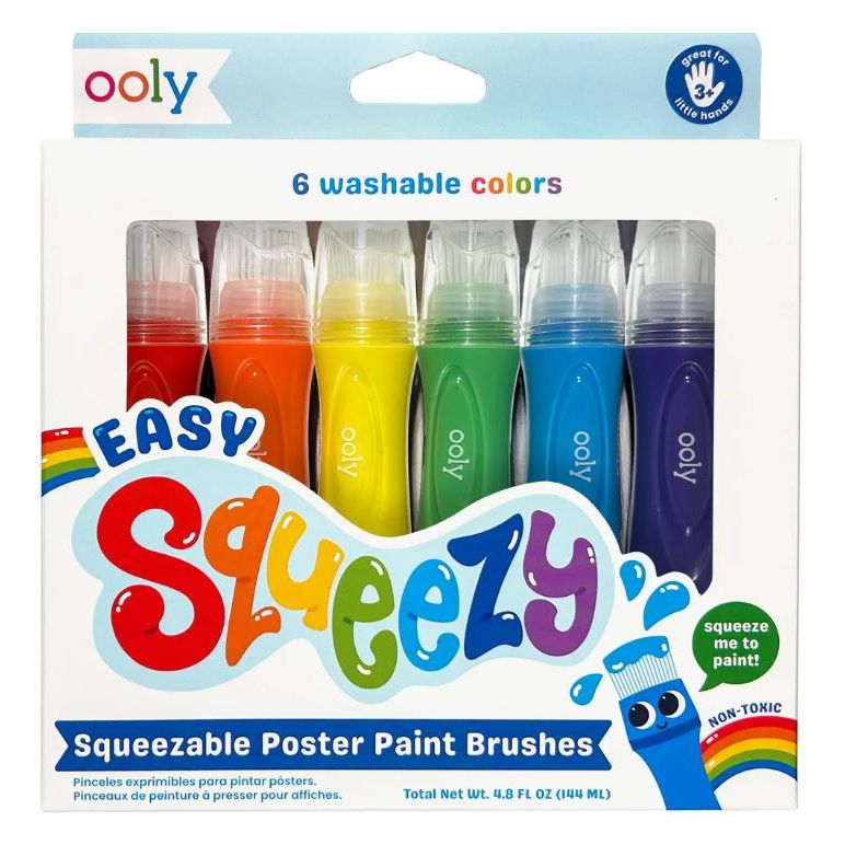 Easy Squeezy Squeezable Poster Paint Brushes