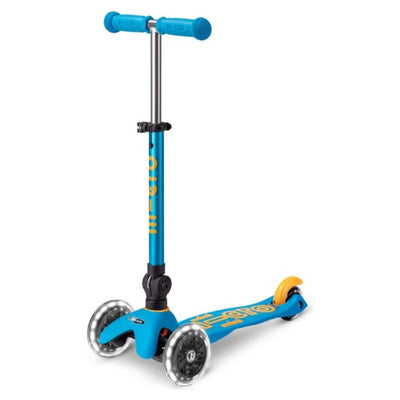 Mini Deluxe Foldable LED Scooter Ocean Blue