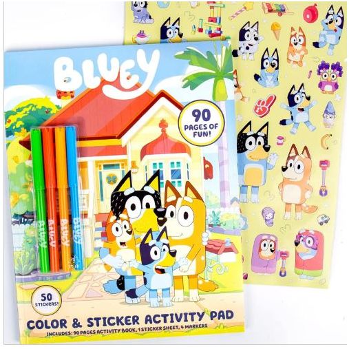 Bluey Color & Sticker Playset