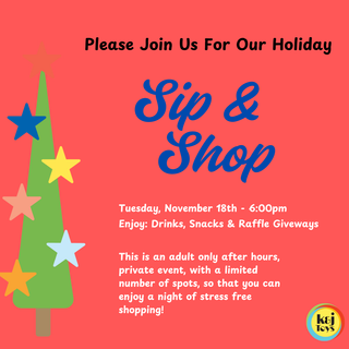 Sip & Shop - Tuesday November 18th 6:00pm 