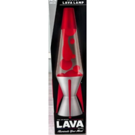 14.5" Lava Lamp Astrosurge Rocket Red/Clear
