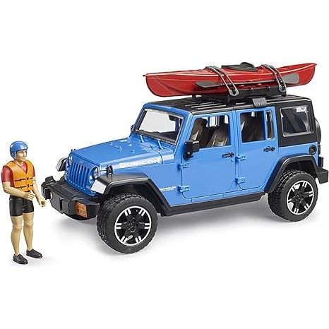 Bruder 02529 Jeep Wrangler Rubicon Unlimited with Kayak and Figure