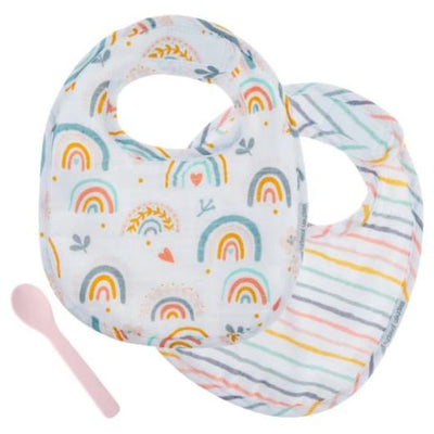 Muslin Bib Set Rainbow