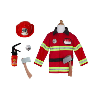 Firefighter Set Red with Accessories 3-4