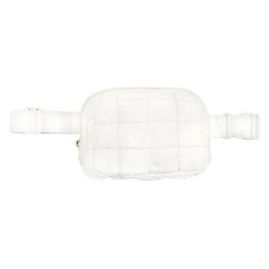 Puffer Waist Bag White