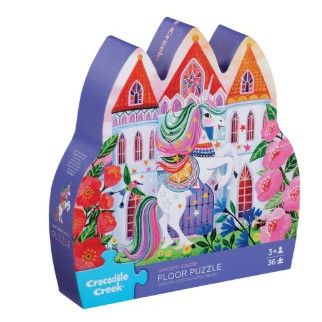 36 pc Shaped Box Puzzle Unicorn Castle