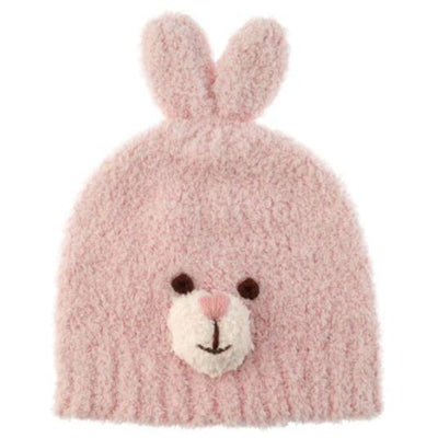 Chenille Baby Beanie Pink Bunny