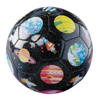 Size 3 Glitter Soccer Ball Space Exploration