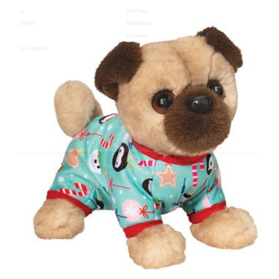 Holiday PJ Friends Pug