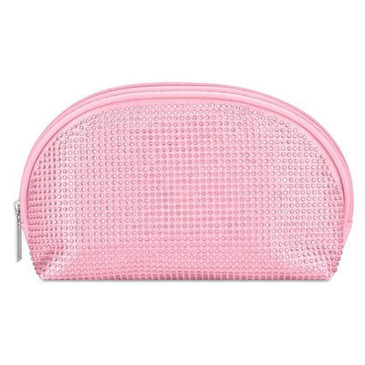 Rhinestone Cosmetic Bag - Oval Pink