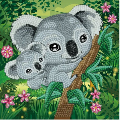 Crystal Art Card Kit Koala Hugs