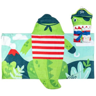 Hooded Towel Dino Pirate