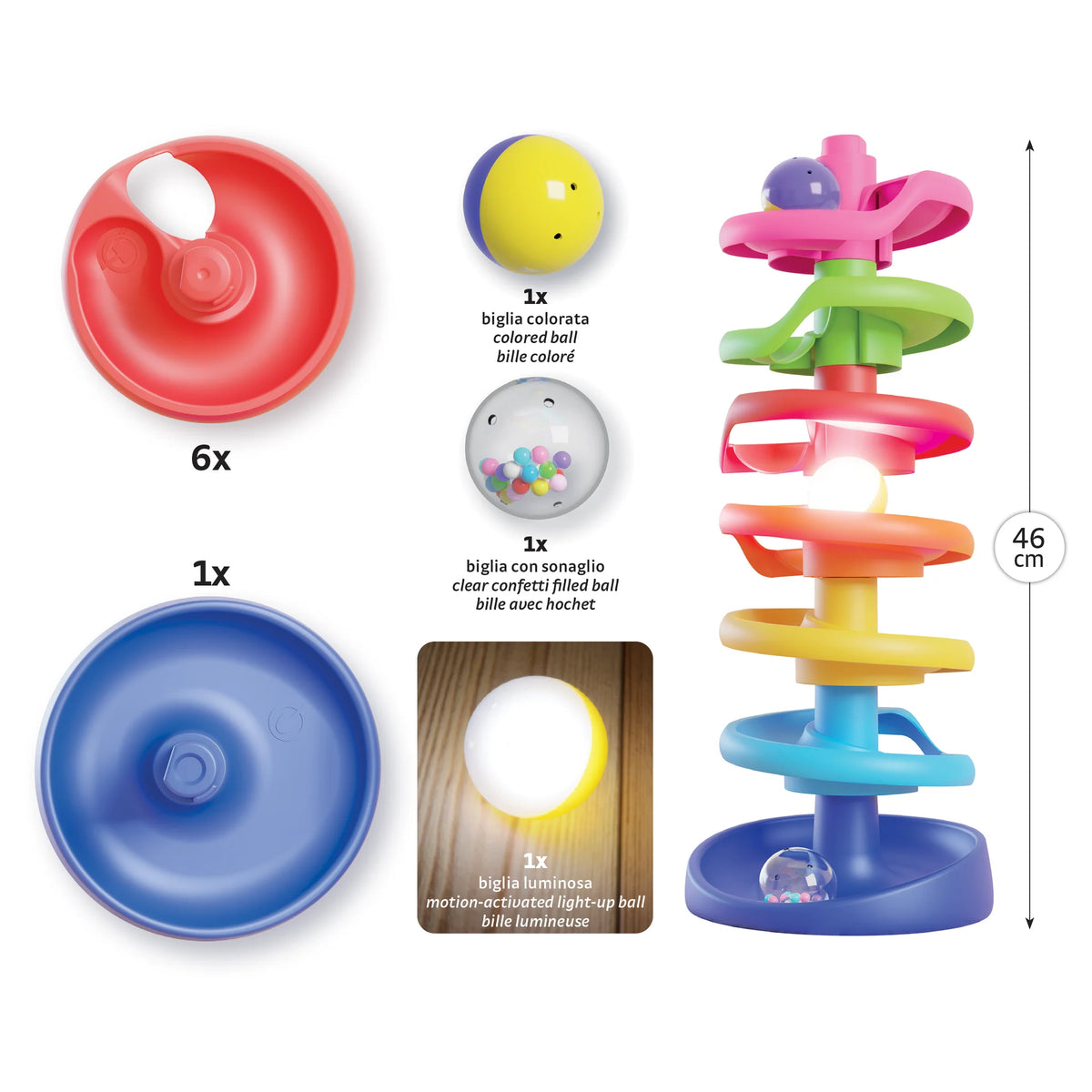 Quercetti Spiral Tower Brightball