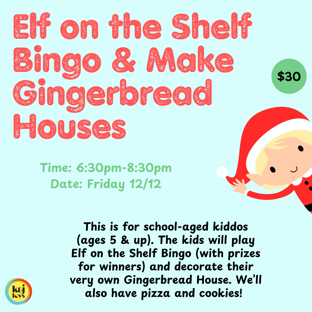 Elf on the Shelf Bingo & Gingerbread House Making