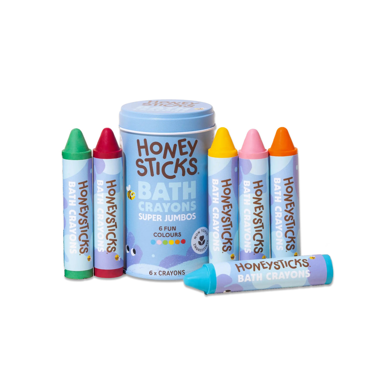 Honeysticks Bath Crayons Super Jumbo 6pk