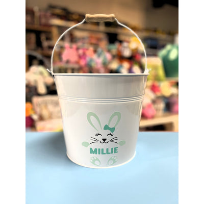 Personalized Easter Pail Personalized - Medium / Girl Bunny Mint