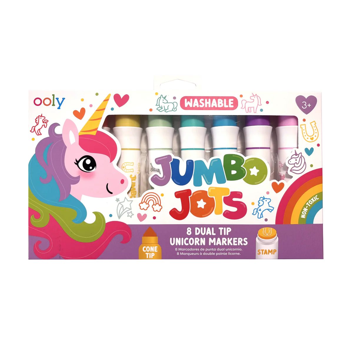 Jumbo Jots Dual Tip Stamp Markers - Unicorn