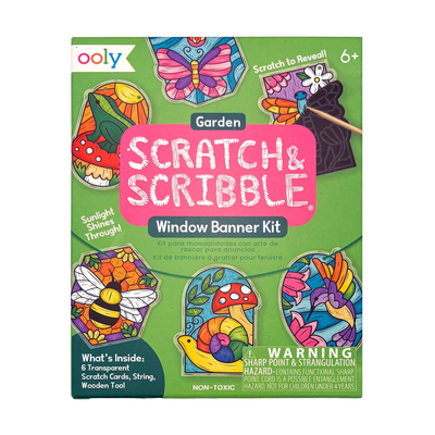 Scratch & Scribble Window Banner Kit Garden