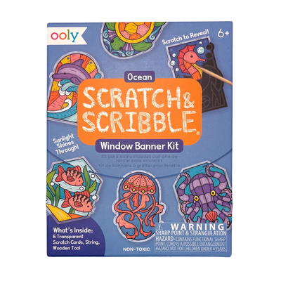 Scratch & Scribble Window Banner Kit Ocean