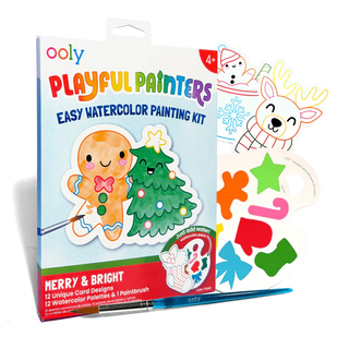 Playful Painters Easy Watercolor Painting Kit - Merry & Bright 