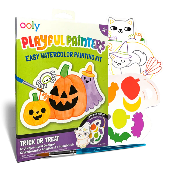 Playful Painters Easy Watercolor Painting Kit - Trick or Treat