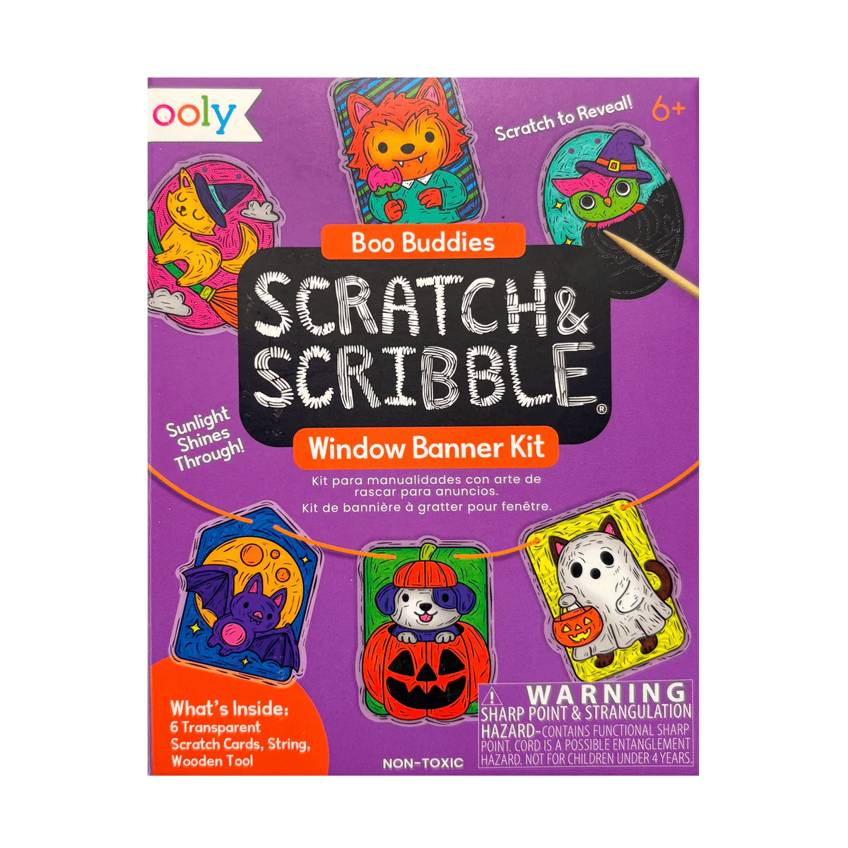 Scratch & Scribble Mini Window Banner Kit - Boo Buddies