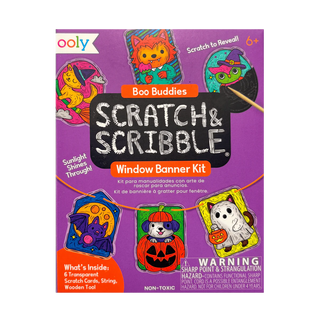 Scratch & Scribble Mini Window Banner Kit - Boo Buddies 