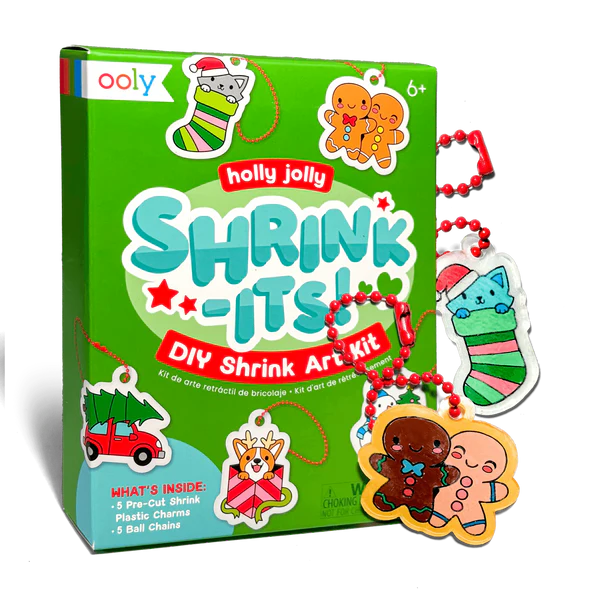 Shrink-Its! Mini DIY Shrink Art Kit - Holly Jolly